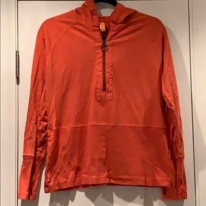 Lucy hooded orange pullover